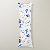 Modern Medisch Arts Verpleegkundige Patroon Lichaamskussen (Voorkant Verticaal)