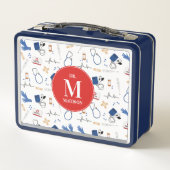 Modern Medisch Arts Verpleegkundige Patroon Monogr (Achterkant)