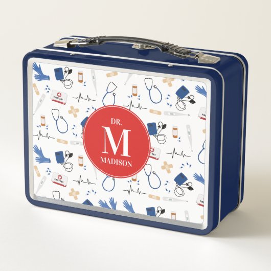 Modern Medisch Arts Verpleegkundige Patroon Monogr (Achterkant)