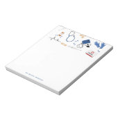 Modern Medisch Arts Verpleegkundige Patroon Notitieblok (Linkerzijde)