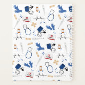 Modern Medisch Arts Verpleegkundige Patroon Planner (Achterkant)