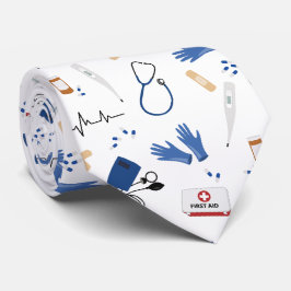 Modern Medisch Arts Verpleegkundige Patroon Stropdas