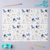 Modern Medisch Arts Verpleegkundige Patroon Tissuepapier (Craft)