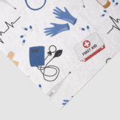 Modern Medisch Arts Verpleegkundige Patroon Tissuepapier (Detail)