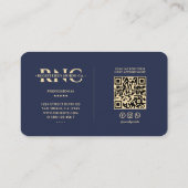 Modern Medisch Verpleegkundige Monogram Caduceus M Visitekaartje (Achterkant)