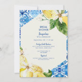 Modern mediterraan blauw Vrijgezellenfeest Kaart (Voorkant)