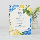 Modern mediterraan blauw Vrijgezellenfeest Kaart (Staand voorkant)