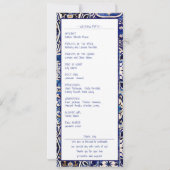 Modern Mediterraan Italiaans tegel huwelijksprogra (Achterkant)