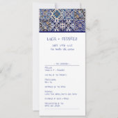 Modern Mediterraan Italiaans tegel huwelijksprogra (Voorkant)