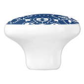 Modern Mediterraan Portugees ontwerp Blauw Wit Keramische Knop (Zijkant)