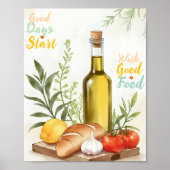 Modern Mediterranean Kitchen Poster (Voorkant)