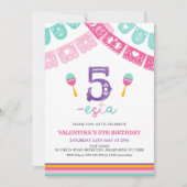 Modern Meerkleurige Meisjes Three-esta 3e Verjaard Kaart (Voorkant)