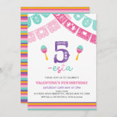 Modern Meerkleurige Meisjes Three-esta 3e Verjaard Kaart (Voorkant / Achterkant)