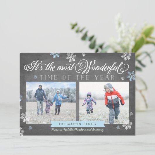 Modern meest fantastisch timesholiday-bord feestdagenkaart (Staand voorkant)