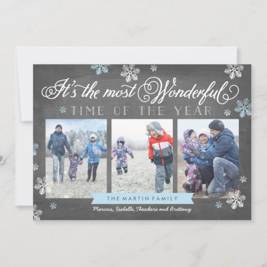 Modern meest fantastisch timesholiday-bord feestdagenkaart (Voorkant)