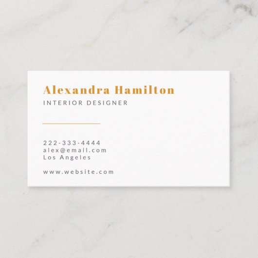 Modern Meets Muted: Chique Mauve & Mosterd Geel Visitekaartje (Voorkant)