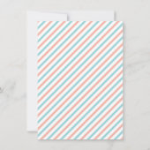 Modern Meisje Baby shower - Dank je briefkaart (Achterkant)