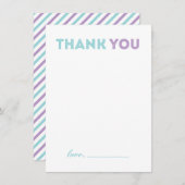 Modern Meisje Baby shower - Dank je briefkaart (Voorkant / Achterkant)