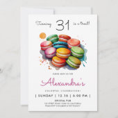 Modern Meisje Chic Sweet Macarons Regenboog Waterv Kaart (Voorkant)