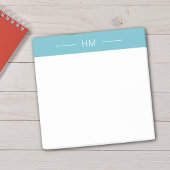 Modern Meisje Licht Blauw Monogram initialen Post-it® Notes