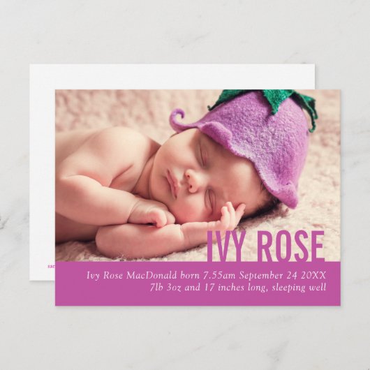 Modern meisje met gemuteerde foto's briefkaart (Voorkant / Achterkant)