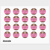 Modern Meisje Monkey Stickers [Roze] (Vel)