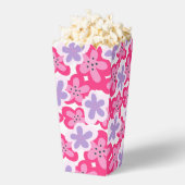 Modern Meisje Roze Paarse Bloemen Trendy Tropisch Bedankdoosjes (Popped)