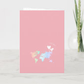 Modern Meisje Roze Passport Wereldkaart Baby showe (Achterkant)