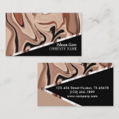 Modern Meisje Stijlvol Beige Roze Mode Beauty Visitekaartje (Voorkant / Achterkant)