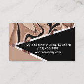 Modern Meisje Stijlvol Beige Roze Mode Beauty Visitekaartje (Achterkant)