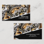 Modern Meisje Stijlvol Zwart Goud Mode Beauty Visitekaartje (Voorkant / Achterkant)