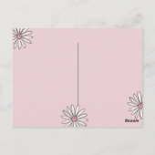 Modern Meisjes Baby shower Daisy Floral Briefkaart (Achterkant)