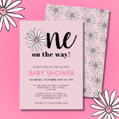 Modern Meisjes Baby shower Daisy Floral Kaart