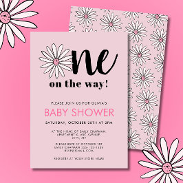 Modern Meisjes Baby shower Daisy Floral Kaart