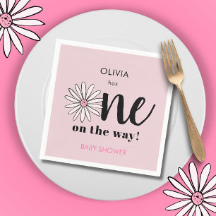 Modern Meisjes Baby shower Daisy Floral Servet