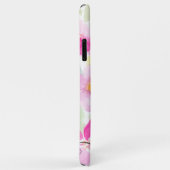 Modern meisjesroze loose floral waterverf monogram Case-Mate iPhone case (Achterkant/rechts)