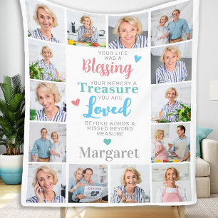 Modern Memorial 14 Fotocollage Herdenking Fleece Deken