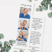 Modern Memorial 3 Afbeelding Funeral Prayer Bladwi Mini Visitekaartjes