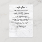 Modern Memorial 3 Foto Funeral Prayer Kaart Marble Contactkaartje (Achterkant)