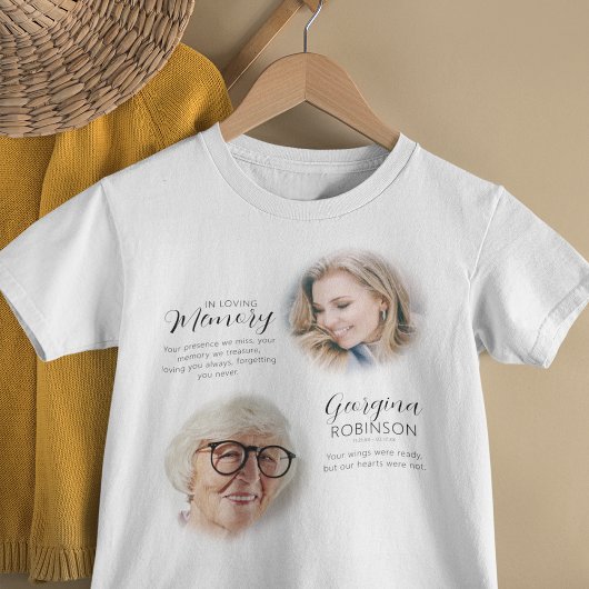 Modern Memorial before & After Photo T-Shirt