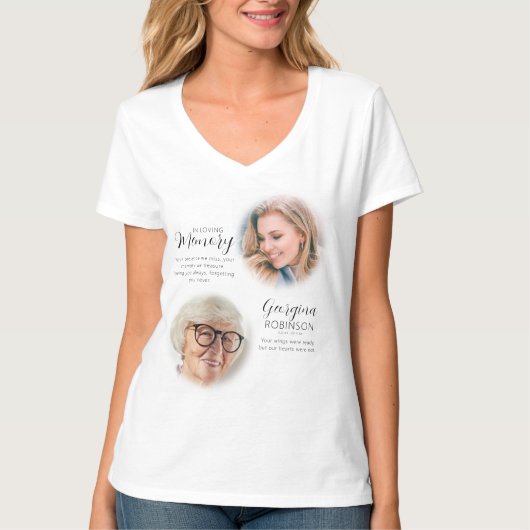 Modern Memorial before & After Photo T-Shirt (Voorkant)