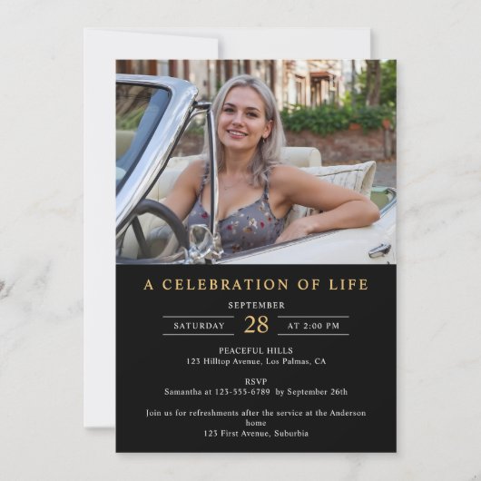 Modern Memorial / begrafenis / Viering van het lev Kaart (Voorkant)