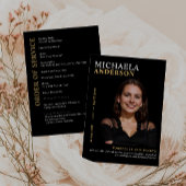 Modern Memorial / begrafenis / Viering van het lev Programmakaart