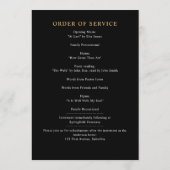 Modern Memorial / begrafenis / Viering van het lev Programmakaart (Achterkant)