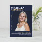 Modern Memorial / begrafenis / Viering van het lev Programmakaart (Staand voorkant)