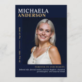 Modern Memorial / begrafenis / Viering van het lev Programmakaart (Voorkant)