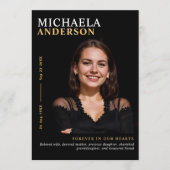 Modern Memorial / begrafenis / Viering van het lev Programmakaart (Voorkant)