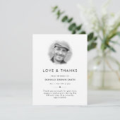 Modern Memorial Bereavement sympathie begrafenis f Bedankkaart (Staand voorkant)