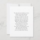 Modern Memorial Bereavement sympathie begrafenis f Bedankkaart (Achterkant)