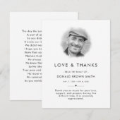 Modern Memorial Bereavement sympathie begrafenis f Bedankkaart (Voorkant / Achterkant)